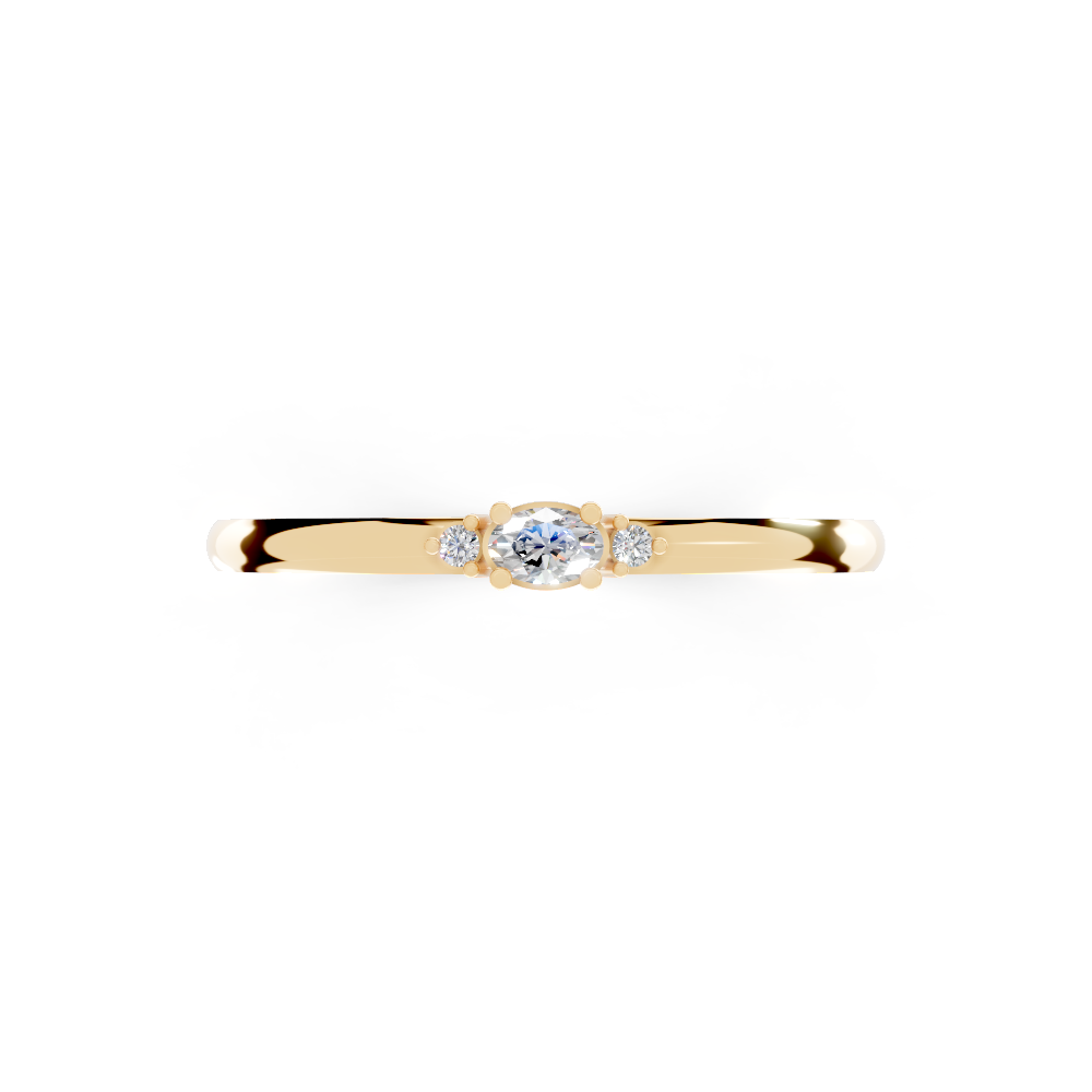 Aurora Three-Stone (Yellow Gold, 18k, VVS/ EF)