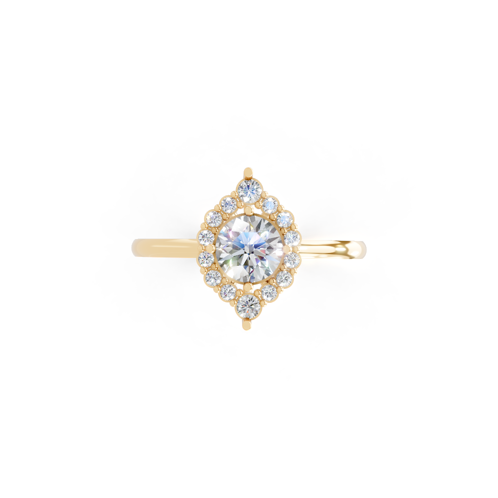 Camellia Crown (Yellow Gold, 18k, VVS/ EF)