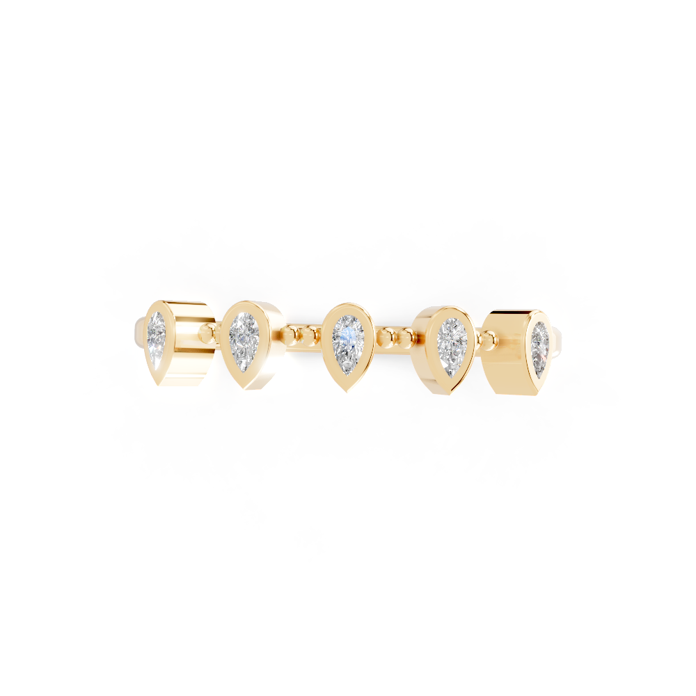 Camellia Trinity (Yellow Gold, 18k, VVS/ EF)