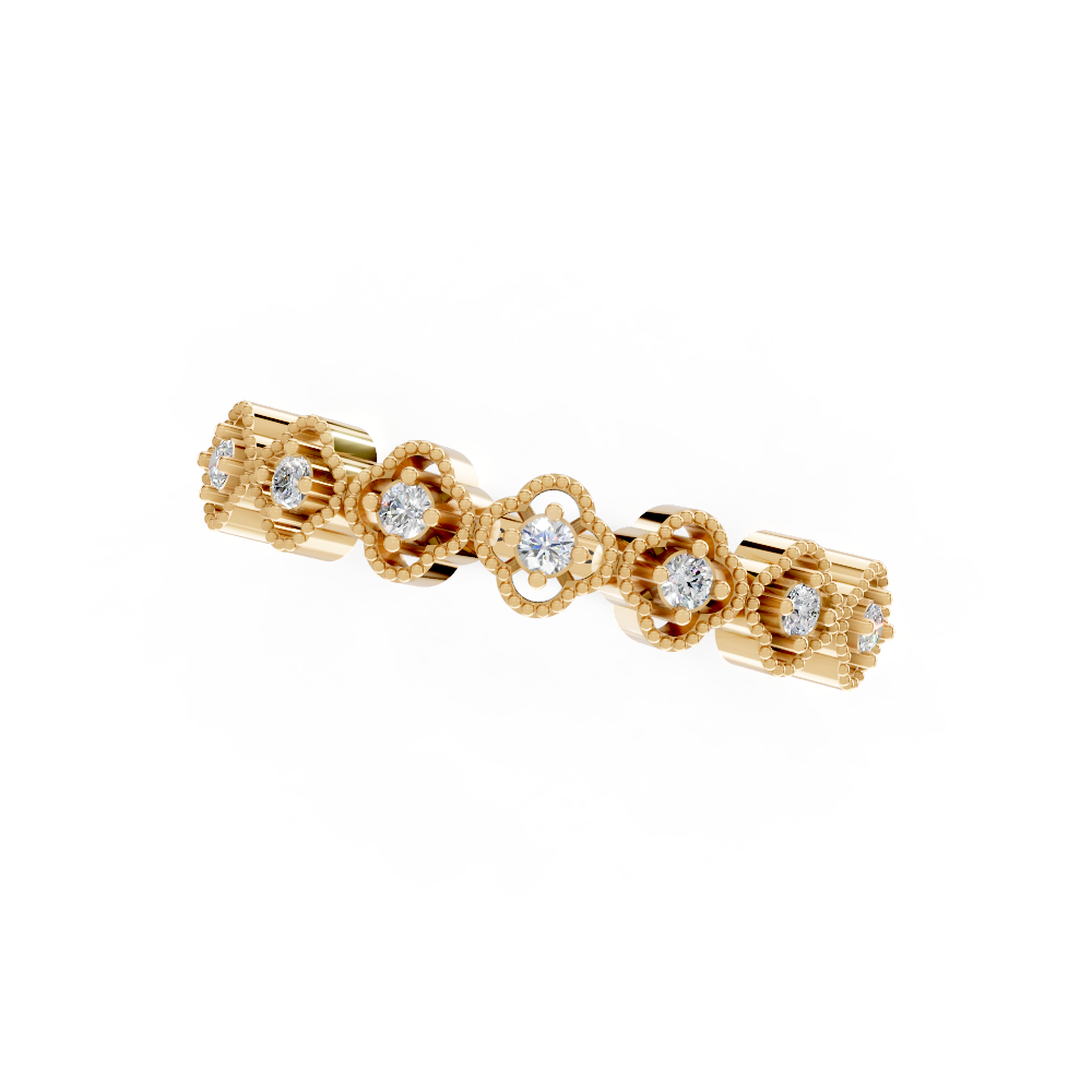 Camellia Wreath (Yellow Gold, 18k, VVS/ EF)