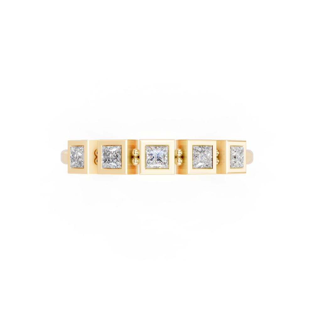 Celestial Radiant-Cut (Yellow Gold, 18k, VVS/ EF)