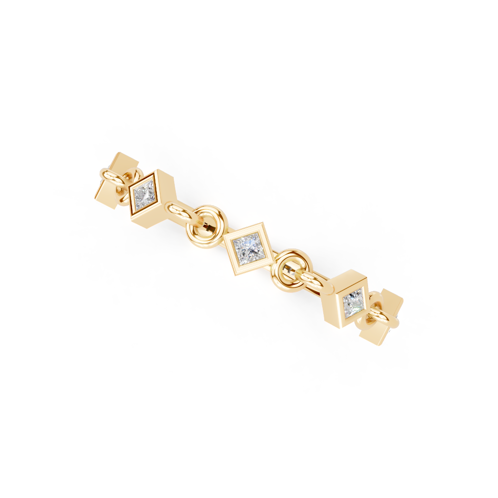 Satin Bezel (Yellow Gold, 18k, VVS/ EF)