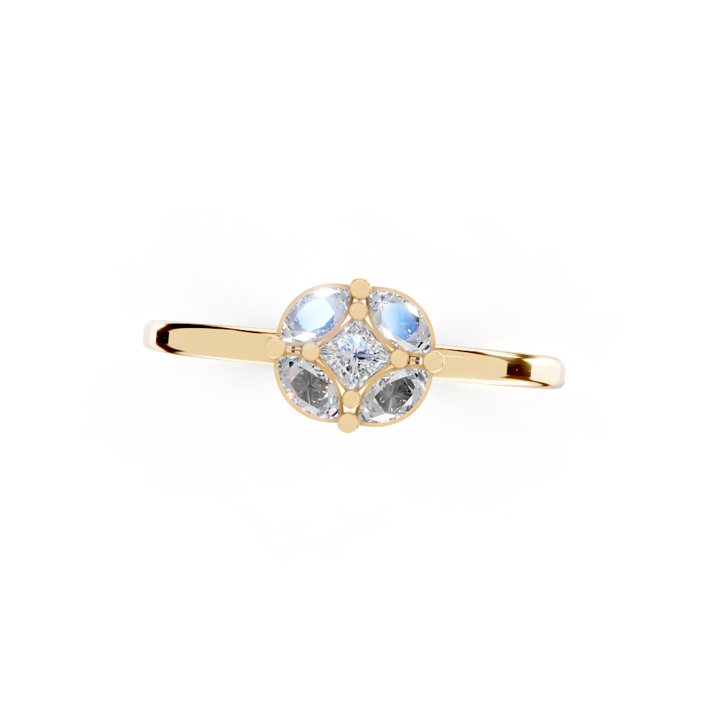 Solstice Halo (Yellow Gold, 18k, VVS/ EF)